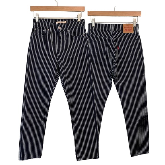 NWOT Levi’s Wedgie Straight Striped Blue Jeans Size 25 - Picture 1 of 10